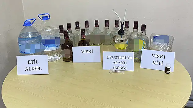 Konya'da sahte içki operasyonunda bir kişi yakalandı
