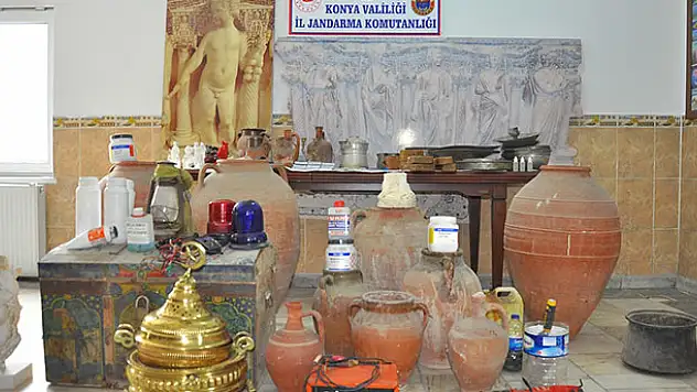 Konya'da sahte tarihi eser operasyonu: 2 gözaltı!