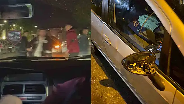 Konya'da şampiyonluk kutlaması yapan Trabzonsporlu taraftarın aracına saldırı

