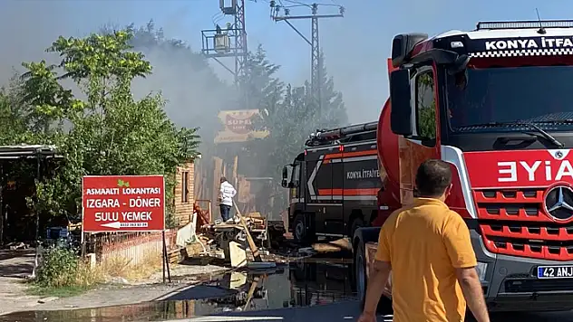 Konya'da sanayi sitesinde yangın paniği
