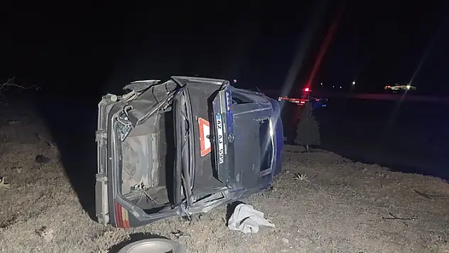 Konya'da şarampole devrilen otomobilin sürücüsü öldü
