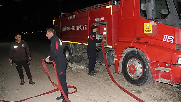 Konya'da sazlık alanda çıkan yangın söndürüldü
