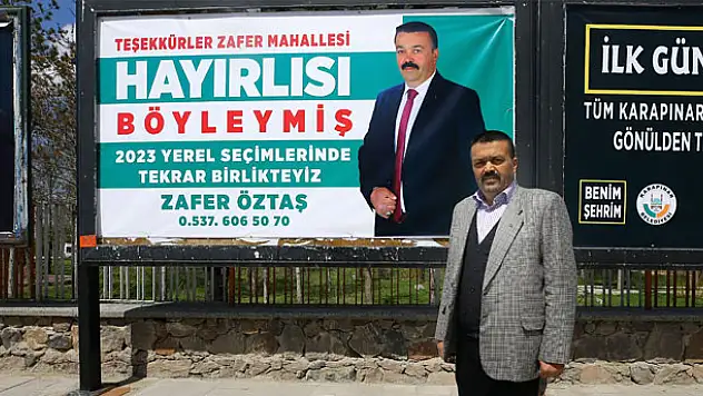 Konya'da seçimi kaybeden adaydan 'billboardlı' teşekkür