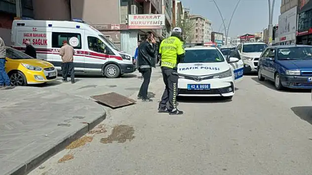 Konya'da şiddetli rüzgar nedeniyle çatıdan uçan parça bir kişiyi yaraladı
