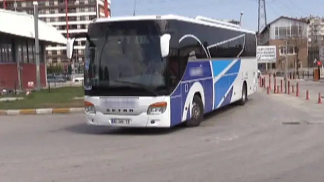 Konya'da sivil polisten yolcu otobüsüne trafik denetimi