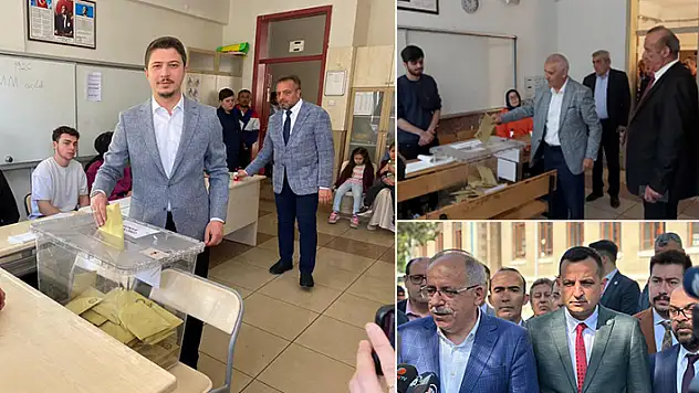 Konya'da siyasiler sandık başına gitti