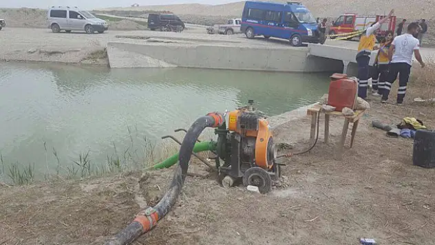 Konya'da sulama kanalına düşen işçi kayboldu