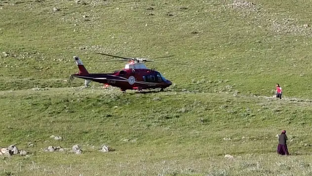 Konya'da sürücü için hava ambulanslı kurtarma