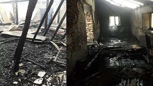 Konya'da tarihi cami kül oldu