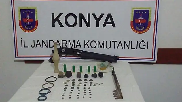 Konya'da tarihi eser kaçakçısı 3 kişi gözaltına alındı