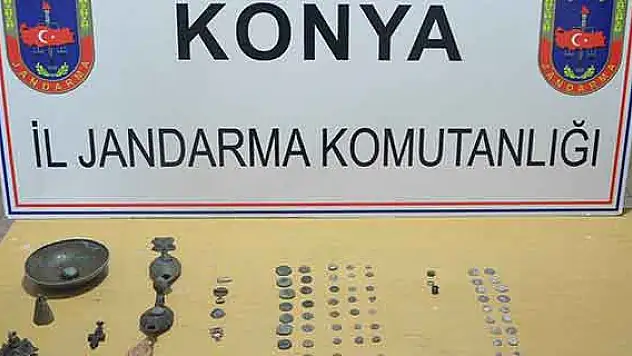 Konya'da  tarihi eser  operasyonu
