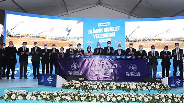 Konya'da tarihi yatırım! Olimpik Bisiklet Veledromu'nun temeli atıldı