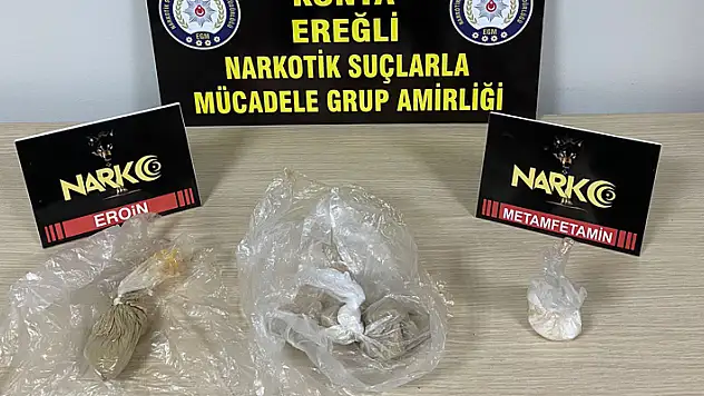 Konya'da tavuk dürüm içerisinde uyuşturucu sevkiyatı polise takıldı
