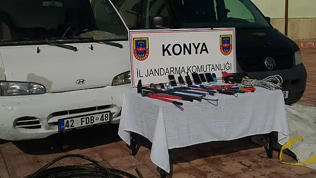 Konya'da telefon hattından kablo hırsızlığı