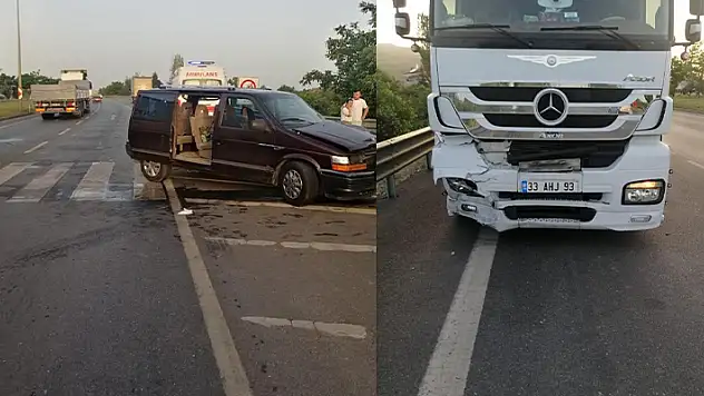 Konya'da tır. otomobile çarptı: 2 yaralı
