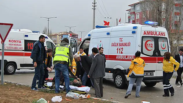 Konya'da trafik kazası: 1'i ağır 6 yaralı