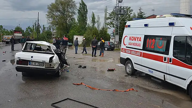 Konya'da trafik kazası: 1 ölü, 1 yaralı