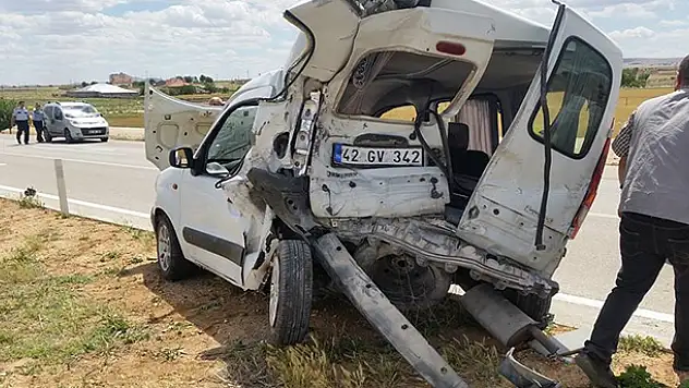 Konya'da trafik kazası: 2 yaralı