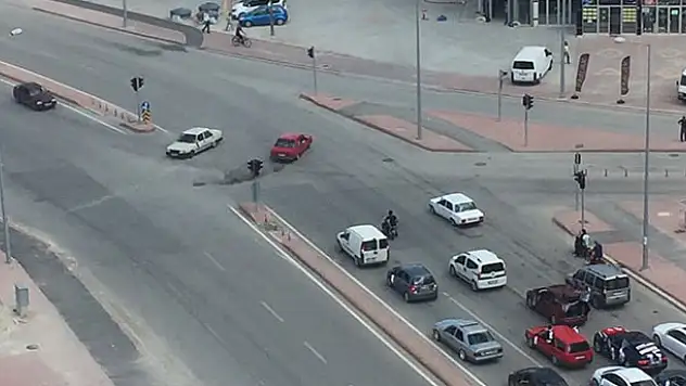 Konya'da trafik magandaları iş başında