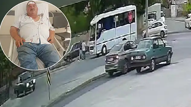 Konya'da trafikte, 'Neden korna çalıyorsun' kavgası kamerada! Demir sopayla dövüldü

