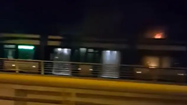 Konya'da tramvay yangını