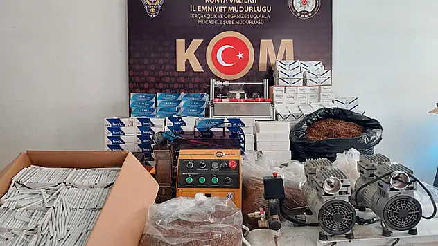 Konya'da tütün kaçakçılığı operasyonunda 3 şüpheli yakalandı
