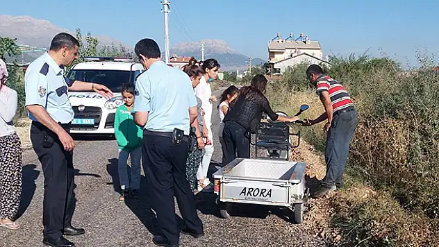 Konya'da üç tekerlekli bisiklet devrildi : 1 yaralı