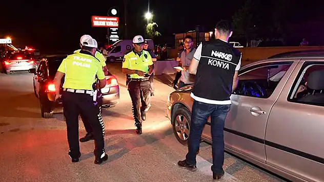 Konya'da uyuşturucu etkisi altında ve alkollü araç kullananlara yönelik denetim