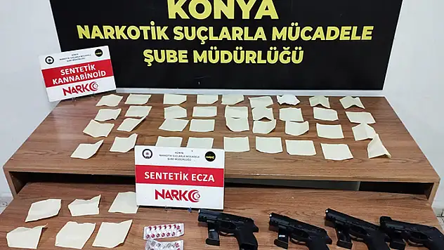 Konya'da uyuşturucu operasyonlarında 4 zanlı tutuklandı
