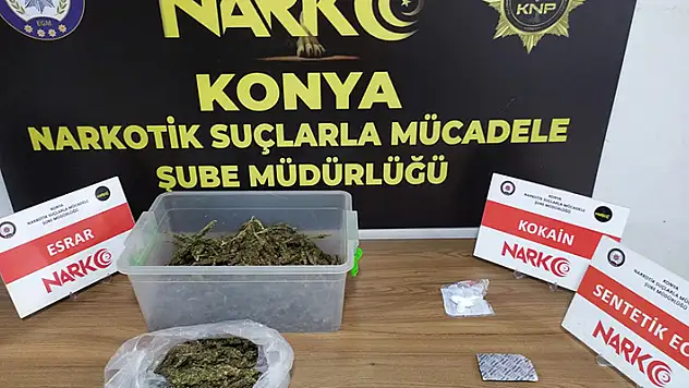 Konya'da uyuşturucu operasyonlarında yakalanan 35 şüpheliden 6'sı tutuklandı
