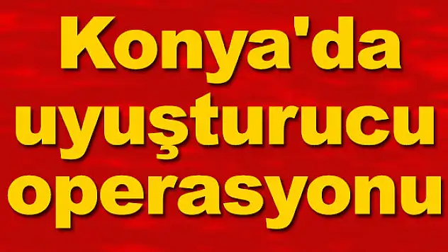 Konya'da uyuşturucu operasyonu