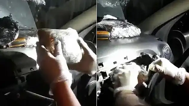 Konya'da uyuşturucu operasyonu! Hava yastığını söküp uyuşturucu zulası yapmışlar