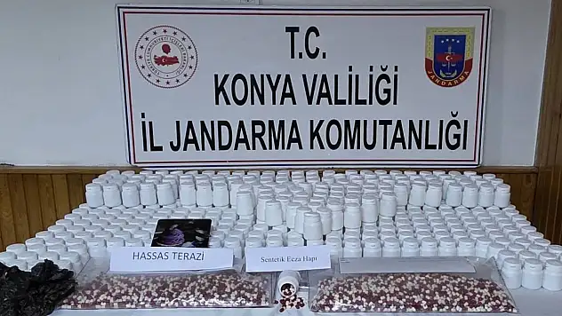 Konya'da uyuşturucu operasyonu: Binlerce hap ele geçirildi