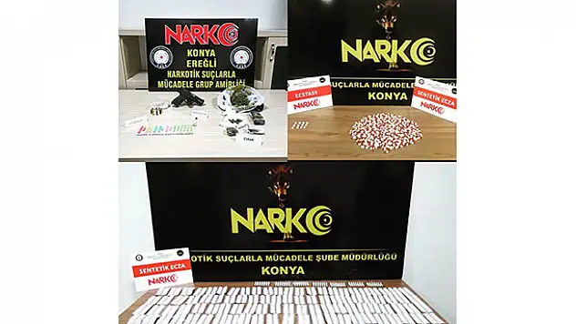 Konya'da uyuşturucu operasyonunda 12 kişi gözaltına alındı