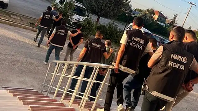 Konya'da uyuşturucu operasyonunda 12 zanlı tutuklandı
