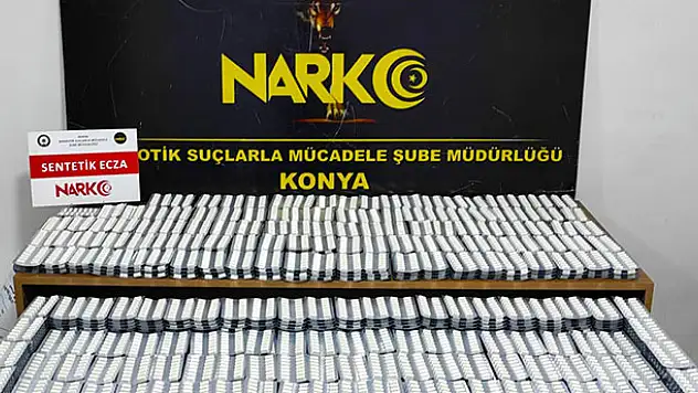 Konya'da uyuşturucu operasyonunda 19 bin 986 hap ele geçirildi