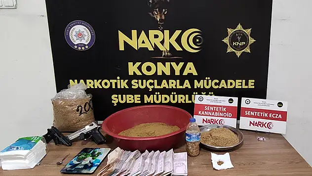 Konya'da uyuşturucu operasyonunda 6 zanlı tutuklandı
