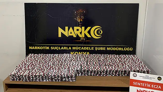 Konya'da uyuşturucu operasyonunda 85 bin 247 uyuşturucu hap ele geçirildi