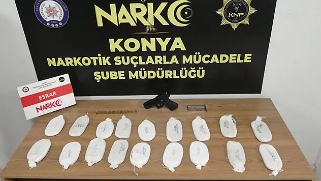 Konya'da uyuşturucu operasyonunda Suriyeli 2 zanlı gözaltına alındı