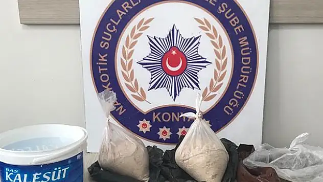 Konya'da yapılan uygulamada 2 kilo eroin ele geçirildi