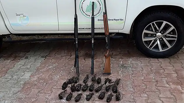 Konya'da yasa dışı av yapanlara 9 bin lira ceza