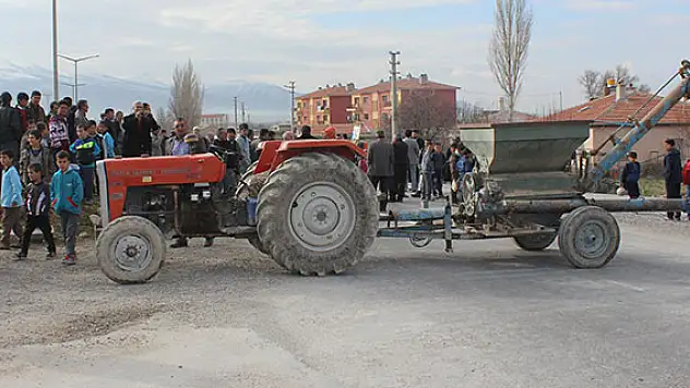 Konya'da yol kapama eylemi