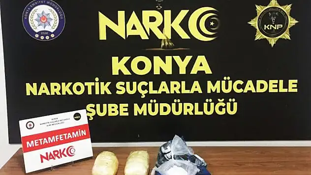 Konya'da yol uygulamasında uyuşturucu bulunan araçtaki 2 kişi tutuklandı
