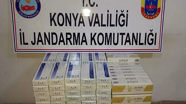 Konya'da yolcu otobüsünde 740 paket kaçak sigara ele geçirildi