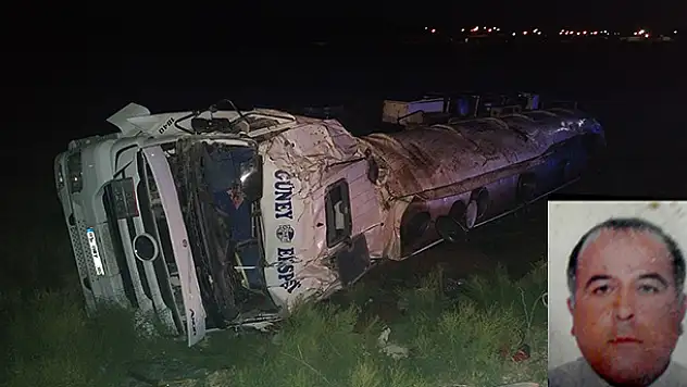 Konya'da yük tankeri devrildi: 1 ölü