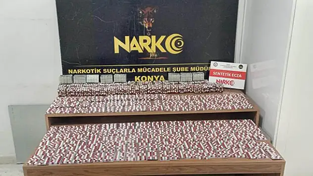 Konya'da zehir tacirlerine operasyon: 15 bin 294 adet uyuşturucu hap ele geçirildi, 4 kişi yakalandı