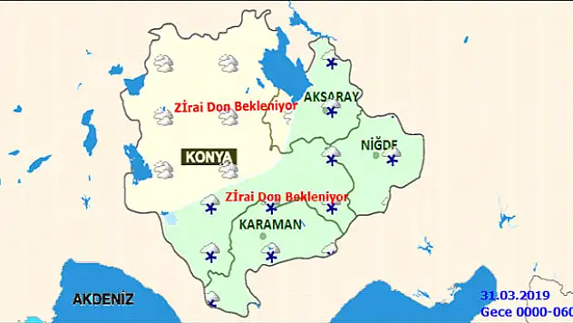 Konya'da zirai dona dikkat! Konya'da hava durumu