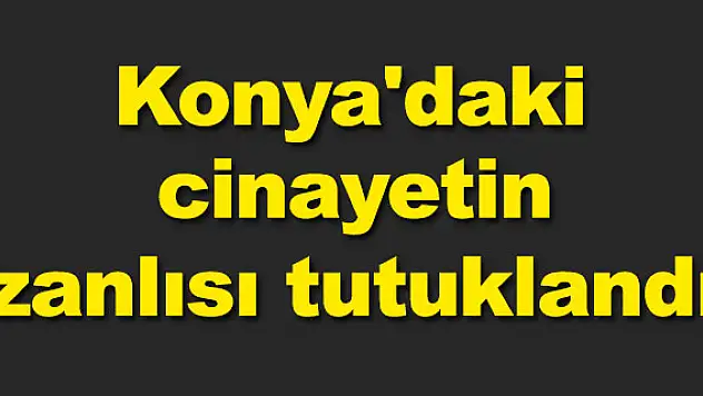 Konya'daki cinayetin zanlısı tutuklandı