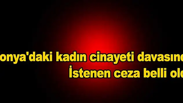 Konya'daki kadın cinayeti davası
