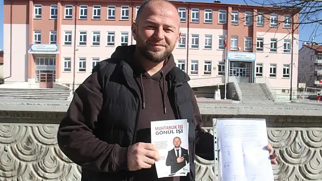 Konya'daki muhtar adayı, muhtar seçilirse 5 yıllık maaşını okuluna bağışlayacak